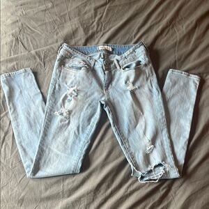 Bullhead Skinny Blue Distressed Jeans